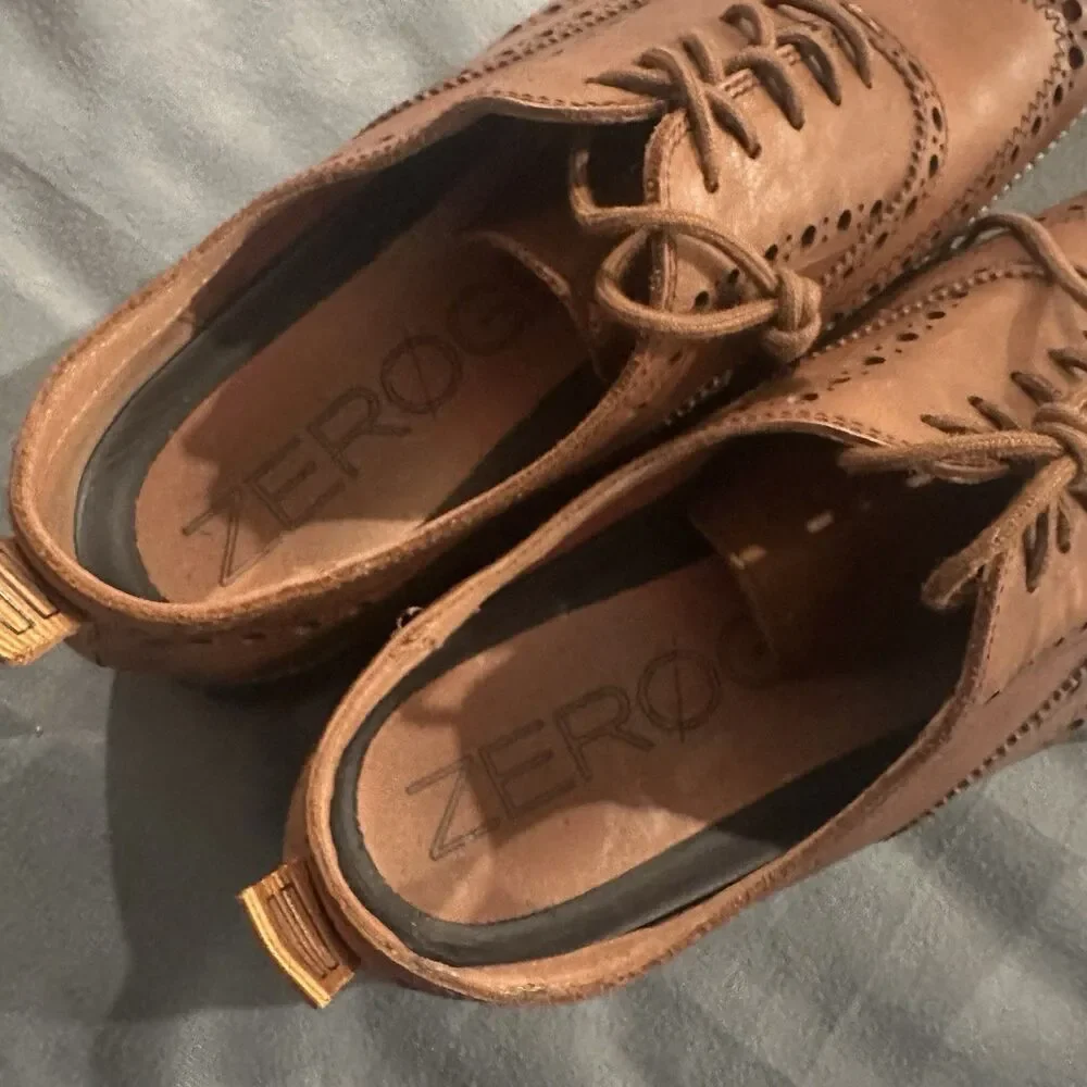 Cole Haan Zero Grand Wingtip Oxfords Dress Shoes Mens 11.5 M C24964 Brown
